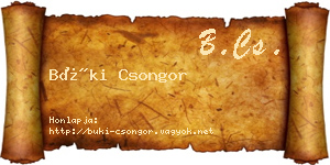 Büki Csongor névjegykártya